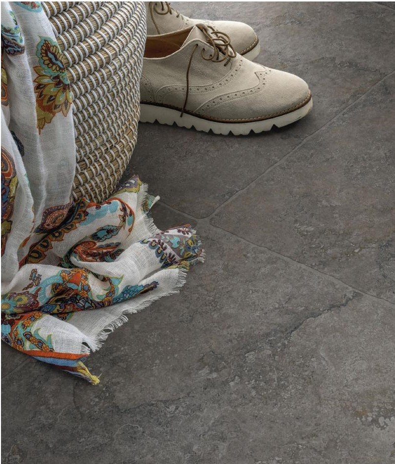 Continuum Charcoal Grey stone-look porcelain paver application scene